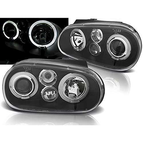 CR-Lights LED Angel Eyes Scheinwerfer für VW Golf IV 4 schwarz inkl NSW 09.1997-09.2003