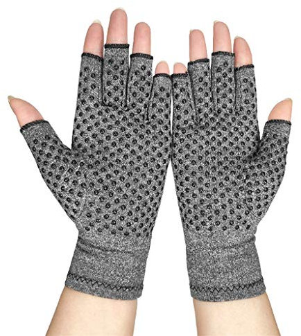 MMLC Arthritis Handschuhe,Kompression Fingerlose Handschuhe für Arthritis Schmerzlinderung Rheumatoide Arthrose, Kompression Arthritis Arthrose Handschuhe für Damen Herren (M)
