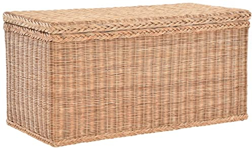 Korb-Outlet Truhe/Wäschetruhe aus Rattan (Natur, Groß)