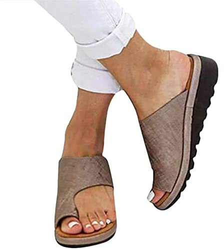 Ortopediska Sandaler FöR Kvinnor Sommarmode Ortopediska Bunion Corrector Sandaler Andas LäTta Ortopediska BåGstöD Promenadstrandsandaler