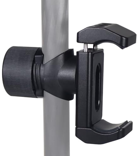NovelGoal Power Bank klämhållare med ljusstativ för fotostudio boom reflektor arm dia 12–22 mm fotografi stång rörförlängare justerbar korsstång mikrofon blinkande ljusstativ