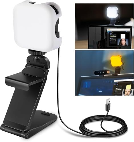 NEEWER PL81 PRO LED Streaming Licht mit APP Steuerung, Videokonferenz Leuchte mit 2 in 1 Monitorhalterung und Ständer, ultrahelle 2900K-7000K Töne, USB Computer Webcam Licht für Streaming Zoom Meeting