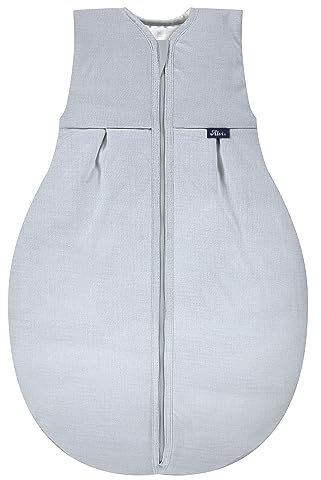 Alvi 4-Season Mull-Schlafsack 4-Jahreszeiten Schlafsack Babyschlafsack Kinderschlafsack ohne Ärmel (80 cm, Sky Way)