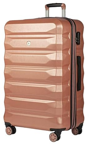 BEMON Grande Valise Rigide en Coque 4 Roues 85cm Nice Rose