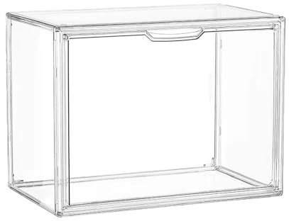 Flearitzo Vitrine en Transparent - Vitrine pour Collection - Boîte de Présentation Transparent pour ranger des figurines, des livres, des cosmétiques, des chaussures et des sacs à main - 36x22x27cm