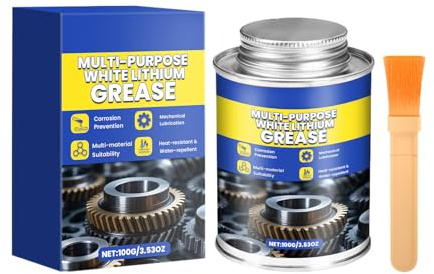 Grasa De Litio Blanca - Grasa Multiusos Blanca De 100 G, Grassa De Litio Multiusos | Lubricante De Alta Resistencia Protege | Lubricante Automotriz Para Cadenas Que Llevan Bisagra, Ventana De Puer