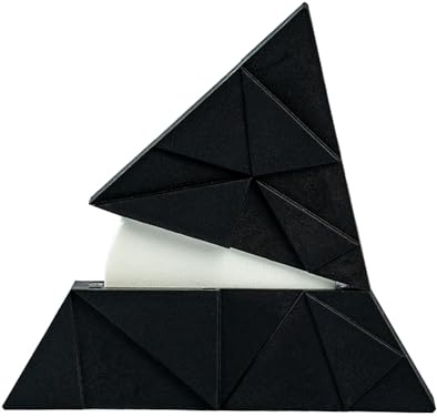 Espresso Paper Filters Storage Holder - CAFEMASY Triangle Coffee Filter Container with Lid Compatible with Aeropress Standard Filters and Espresso Filters