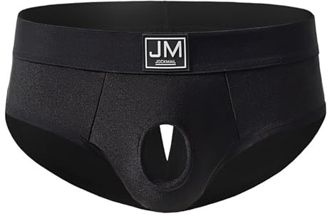 JOCKMAIL Slip Homme Sexy Ouvert Ouverture Frontale Dos Ouvert Tissu Brillant Confortable Lingerie Homme