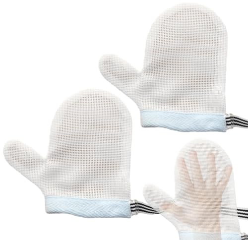 Anti-repvantar för spädbarn, babyhandskar för barn | No Scratch-vantar för unisex – babyhandskar, barnhandskar för barn från 6 månader till 3 år, från 3 till 5 år, Reptåligt ansikte och handätande blå