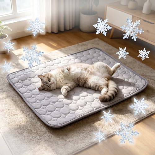 Genérico Alfombra Refrescante para Perro Gato, Cama Fria para Mascota, Manta de Refrigeración Portátil Duradera para Perros, Antideslizante Lavable Refrescante Alfombra(70x55cm)