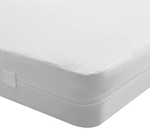 Beedsooth Waterproof Mattress Protector With Zipper Cotton Breathable 150x200cm+16cm