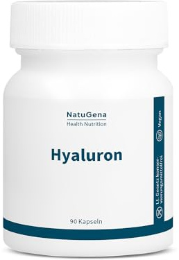 NatuGena Hyaluron in höchster Rohstoffqualität, 70 mg Hyaluronsäure pro Kapsel, HyaMax-Rezeptur, Glykosaminoglykan, 90 Kapseln (90 Tage Packung)