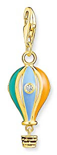 THOMAS SABO Charm-Anhänger bunter Heißluftballon 18 Karat vergoldetes Silber 1922-565-7