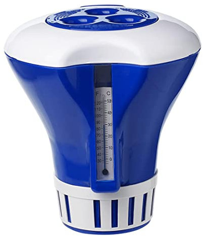 Termometro Galleggiante for Acqua, erogatore di Cloro for Piscina, termometro, Supporto for pastiglie di bromo for Nuoto, Vasca idromassaggio