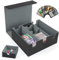 Sammelkarten Box, 6 in 1 Sammelkarten-Aufbewahrungsbox für 1800+ Karten, Deck Box für Magic The Gathering Karten, PU Magnetic Sammelkarten Box mit 6 Trennwänden für YGO PTCG PKM TCG (Schwarzgrau)