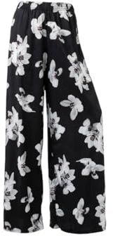 RIDDLED WITH STYLE Ladies Wide Leg Printed Palazzo Summer Wear Beach Trousers Womens Plus Size Baggy Pants Floral Printed Bottoms Casual Wear Paisley Trousers Palazzo Pants
