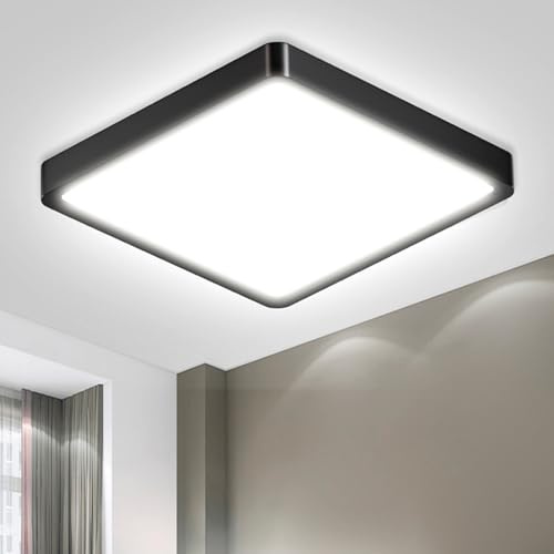 LQWELL® Taklampa LED Taklampa, IP44 Vattentät Badrumslampa Rund Platt 23W 6000K 2600LM Tunn För Vardagsrum Badrum Sovrum Kök Källare Kontor, 300 * 25mm