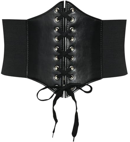 GXGM Corsetto da donna con lacci, cintura elastica con fascia larga, cintura in vita da donna, per feste di Halloween e altri eventi, 1 pezzo
