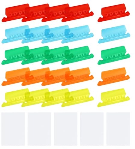 QUARKZMAN Étiquettes d'onglets de dossiers suspendus, Onglets de dossiers de 2 pouces et Inserts en plastique Étiquettes de dossiers claires pour dossiers suspendus, Multicolores, 150 pièces