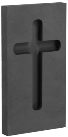 Operitacx Molde De Grafito Para Fundición De Joyería Con Ranura Cruzada 3.46X1.85X0.31 Pulgadas Molde De Crisol De Alta Temperatura Para Refinación De Chatarra Industrial