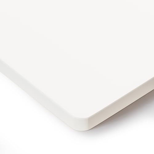 BIZUM Whole-Piece Particle Board Table Top Wood Countertop for Standing Desk DIY, 63x28x1 Inch White Desk Top