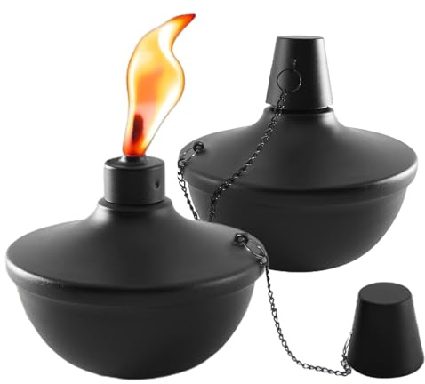 Table Torch | Table Torch | Table Fire | Metal Table Torch | Rechargeable Stainless Steel Torches | 2 Pieces of Metal Oil Burner Suitable for Dinner