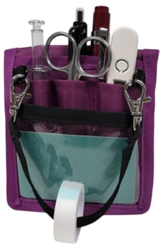 Pochette Infirmière, Pochette Infirmiere pour Blouse Multi-Compartiments, Sac De Taille pour Infirmières Vétérinaire, Poche D'équipement, Sac Banane d'allaitement pour Infirmières Jardiniers
