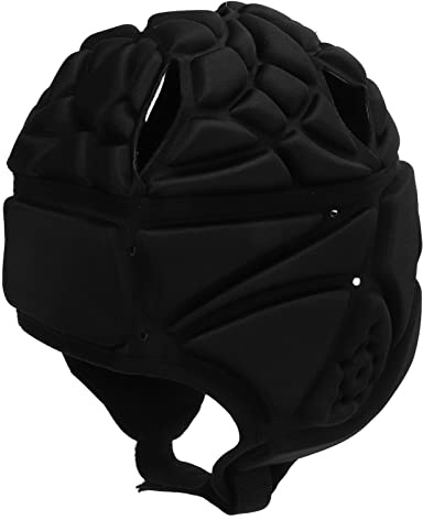 Oreilet Casco Fútbol, ​​Casco Transpirable Suave para Adultos, Niños Pequeños, Jóvenes, Acolchado Rugby para Deportes ​​Gorro Scrum, Lacrosse, Ciclismo, Monopatín, Patinaje (Black)