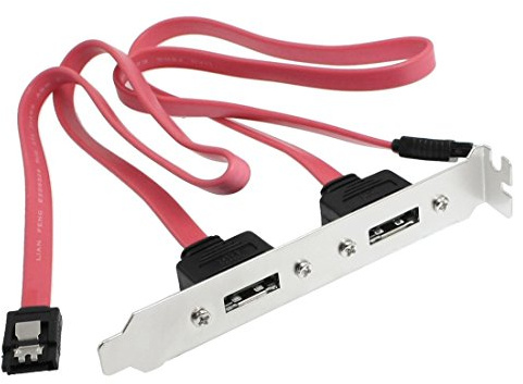 Agmoctz Doble Puerto Serial Cable a ESATA Soporte Adaptador de Cable