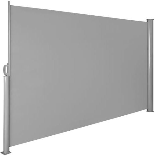 tectake Store latéral Opaque en Aluminium Brise-Vue abri Soleil rétractable enroulable Terrasse Balcon Jardin - diverses Couleurs et Tailles au Choix - Gris | 160 x 300 cm