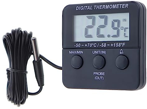 Termometro digitale da frigorifero con sveglia e funzione di temperatura massima/minima