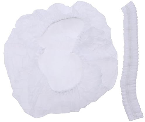 100 Stück OP Haube Einweg, Haarnetz Einweg, Kopfhaube Einweg, Einweghauben, Vliesstoff Netzhaube Kopfhauben Bouffant Kappen für die Küche oder Zahnarzt,Gastronomie, Labor