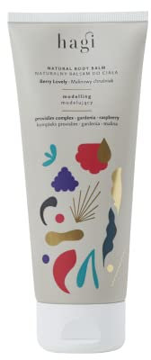 Hagi Loción corporal reafirmante natural con aceite monoi, Berry Lovely, loción corporal modeladora, alisa y reafirma, fresas, frambuesas, moras, 200 ml