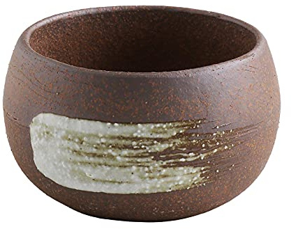 Wazakura Vaso Banko per Bonsai Fatta a Mano 10cm Realizzato in Giappone, Piccolo Vaso da Giardino per Piante Grasse e Suculente - Bianco Spazzolato