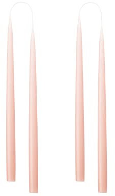 Kunstindustrien® Tapered Candles, Made in Denmark, 42 Colours Available, Dripless & Smokeless Dinner Candles, Candles Long Burning 15 Hours, Unscented Candle Gift Set, 4pcs. 2.2 x 35cm (Old Rose)