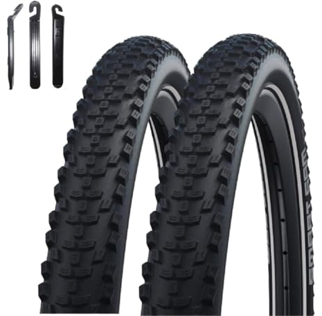 2 x Schwalbe Smart Sam Fahrradreifen Addix DD Performance Line Schwarz/Reflex 65-622 (29 x 2.60) inkl. Reifenheber