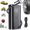 COCCKO Elektrische Luftpumpe Akku Kompressor–150 PSI,35L/min,Digitale Anzeige, Tragbar für Auto,Fahrrad,Motorrad,Bälle–Mini Kompressor mit USB-Ladung & Reifendruckmesser