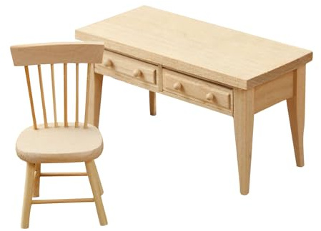 Meubles Miniatures,Set de Table et Chaises Miniatures | Accessoires Miniatures Maison de Échelle 1/12 pour Jeu d'Imitation Décoration Jardin Féerique Filles Garçons