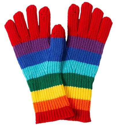 Vinterhandskar | stretchiga pekskärm regnbåge randiga vantar, vinter män stickhandskar, för män damer sport daglig resor körning skridskoåkning skidåkning fiske jakt äventyr