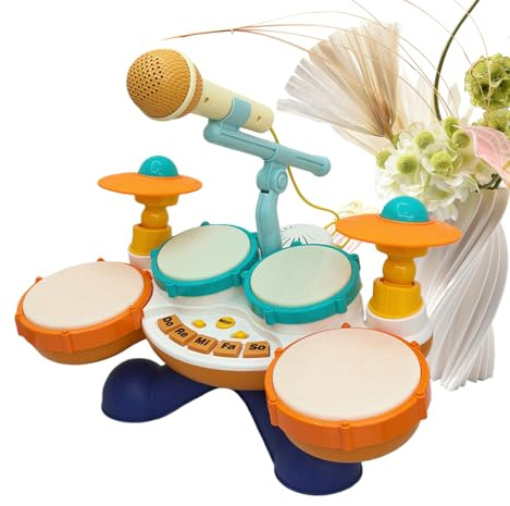 Batería para Niños,Instrumento Divertido Interactivo ,Tambor Instrumento Juguetes - para Niños Niñas De Cumpleaños Juego de Halloween Viajes Hogar Cuidado Infantil