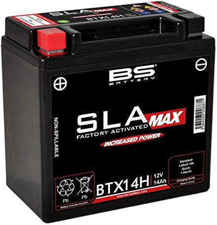 Batteria a gel sigillata pre-attivata BS Sla-Max BTX14H 12 V 14 Ah 220 CCA