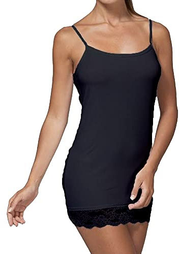 JADEA - Camiciola Spalla Stretta Donna 4327, Nero, M
