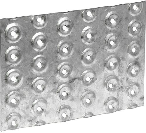 BPC Fixings Galvanised Hand Nail Plate 10-Piece Set, 200 mm Length x 150 mm Width, Silver