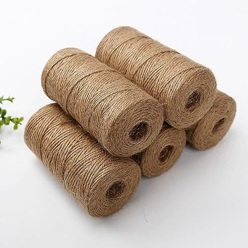 Jardín Cuerda Cuerda marrón Larga de Yute for Manualidades, Envoltura de Regalos, Embalaje, jardinería, decoración de Boda, cordón, Cuerda de arpillera, Costura DIY (Size : 50m Length)