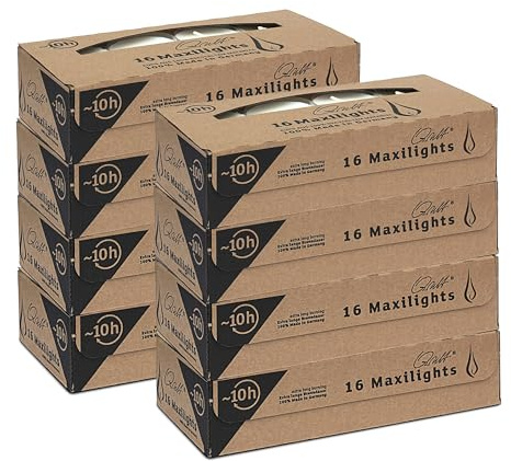 Qult Farluce värmeljus i plastfodral – sotfri – odoftande – nattlights och maxilights (Qult Farluce Maxilights, 8)