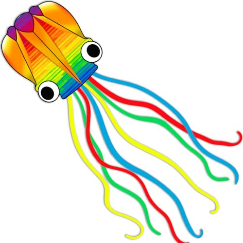 Xida Kites for Kids and Adults, Easy to Fly Octopus Kites for Kids Ages 4-8