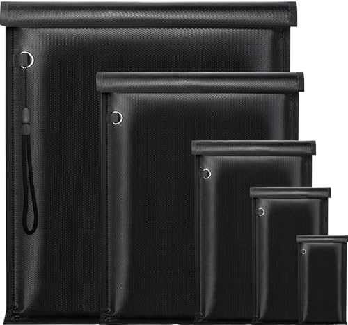 inaepeak Bolsas Faraday, Jaula Faraday Grande Antirrobo Antirastreo, Bloqueador de Señal RFID Bolsa EMP, Protector de Llavero Bolsas Faraday para Teléfonos/Portátiles/Tabletas/Llaves de Coche