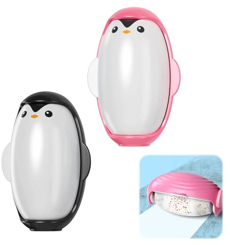 2 Pièces de Pingouin Mini Lavable Rouleau Anti Peluche, Rouleau Anti-Peluches Réutilisable, Portable et Fortement Adhésif Lint Roller, Convient pour Vêtements, Canapés, Poils d'animaux, Draps de Lit