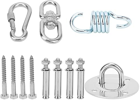 Anclaje de montaje en pared y techo de acero con pernos, soporte de suspensión de acero inoxidable para hamaca de yoga, gancho de techo de alta resistencia para cargas de 300 kg co