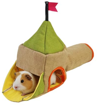 Hamsterleksak Tunnel för en hamster Habitat med tre ingångar | Smådjur Tunnel och ett Djurhus För chinchilla, iller, igelkott – vila, lek, sömn
